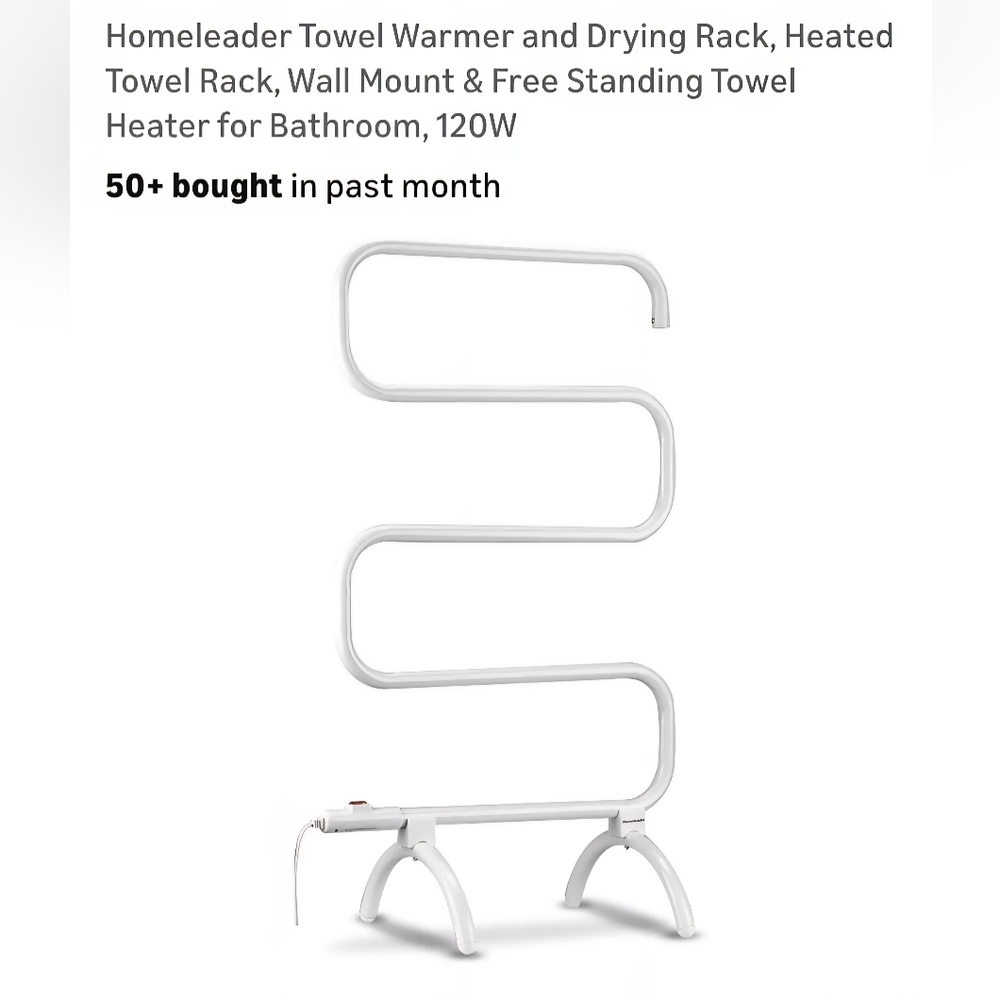 Homeleader Towel Warmer - Portable & Wall-Mountable